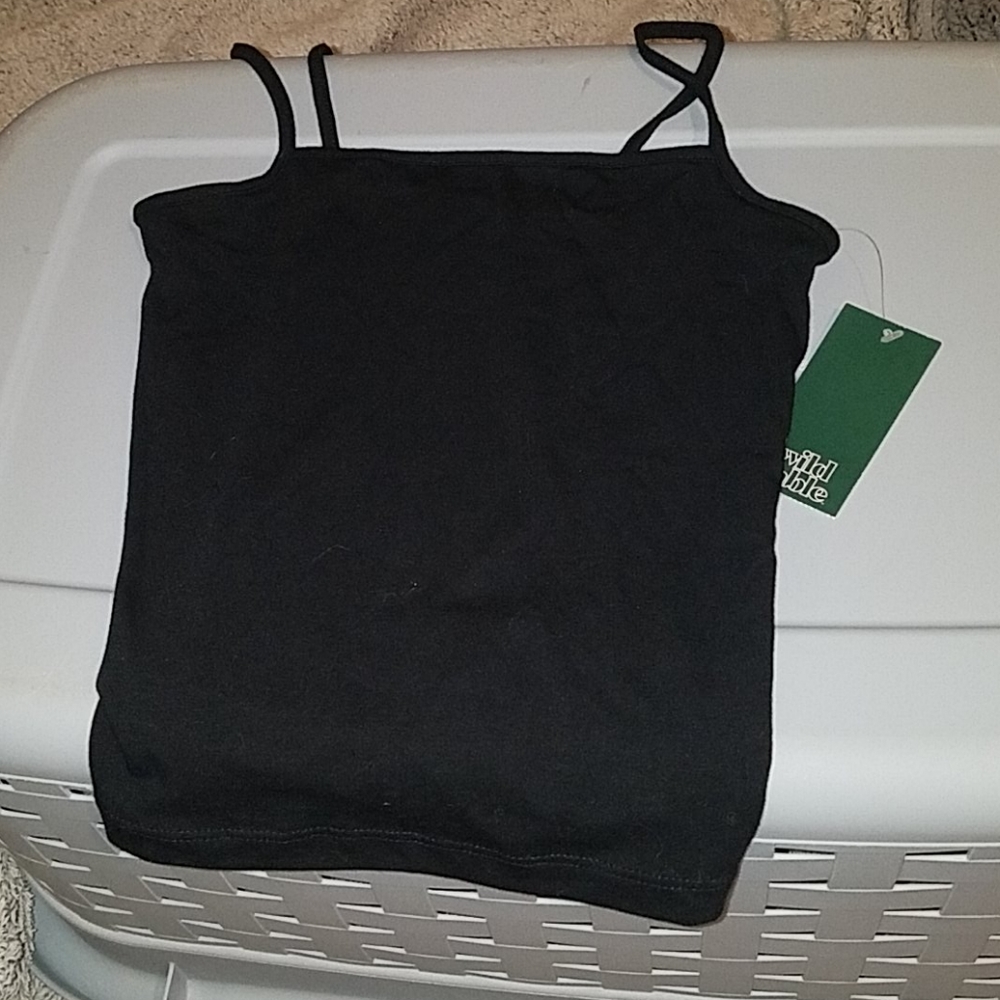 Black crop tank top. Size XS